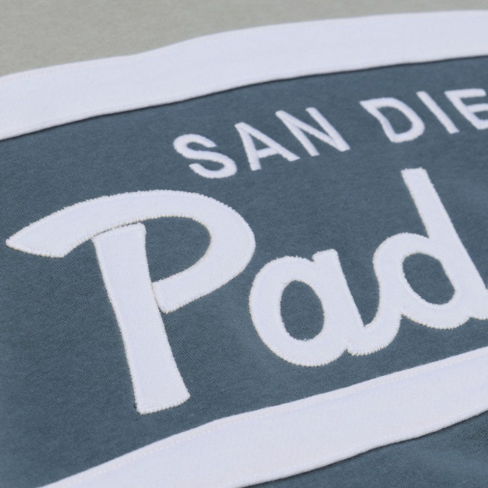 San Diego Padres Cooperstown Collection Thunderstorm Head Coach Hoodie - Gray | Mitchell & Ness