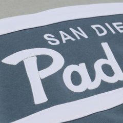San Diego Padres Cooperstown Collection Thunderstorm Head Coach Hoodie - Gray | Mitchell & Ness