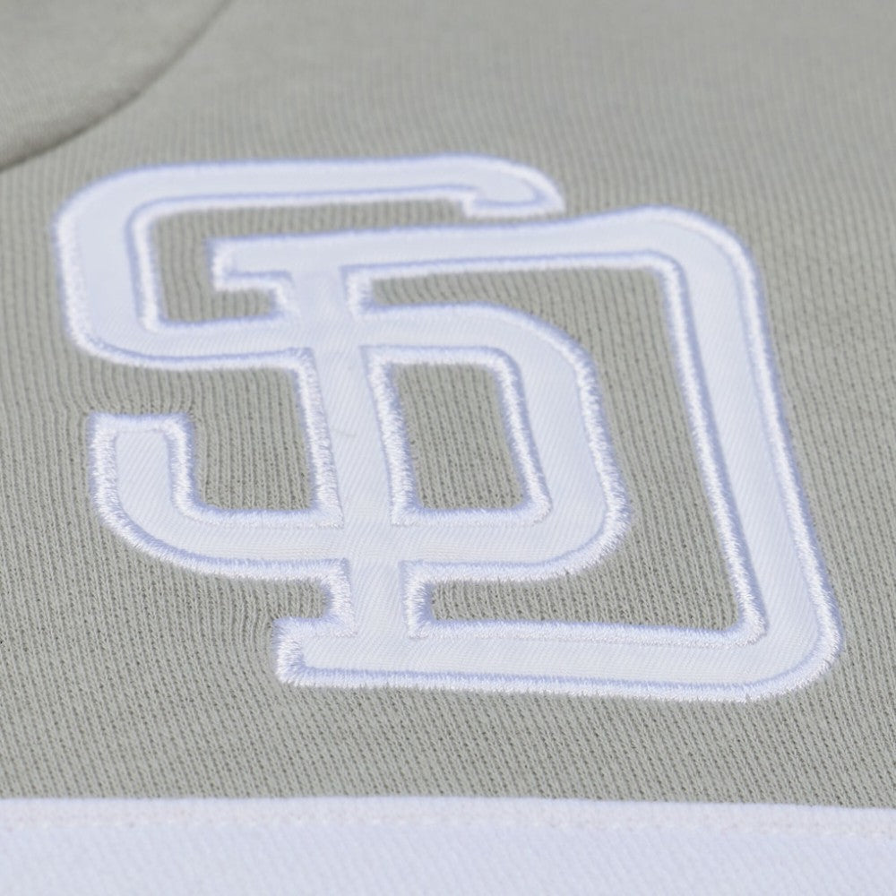 San Diego Padres Cooperstown Collection Thunderstorm Head Coach Hoodie - Gray | Mitchell & Ness
