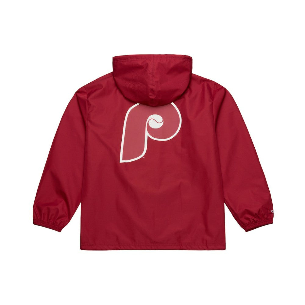 Philadelphia Phillies Full-Snap Hooded Coaches Jacket - Red | Mitchell & Ness