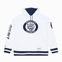 Detroit Tigers Cooperstown Collection Fleece Hoodie - White | Mitchell & Ness