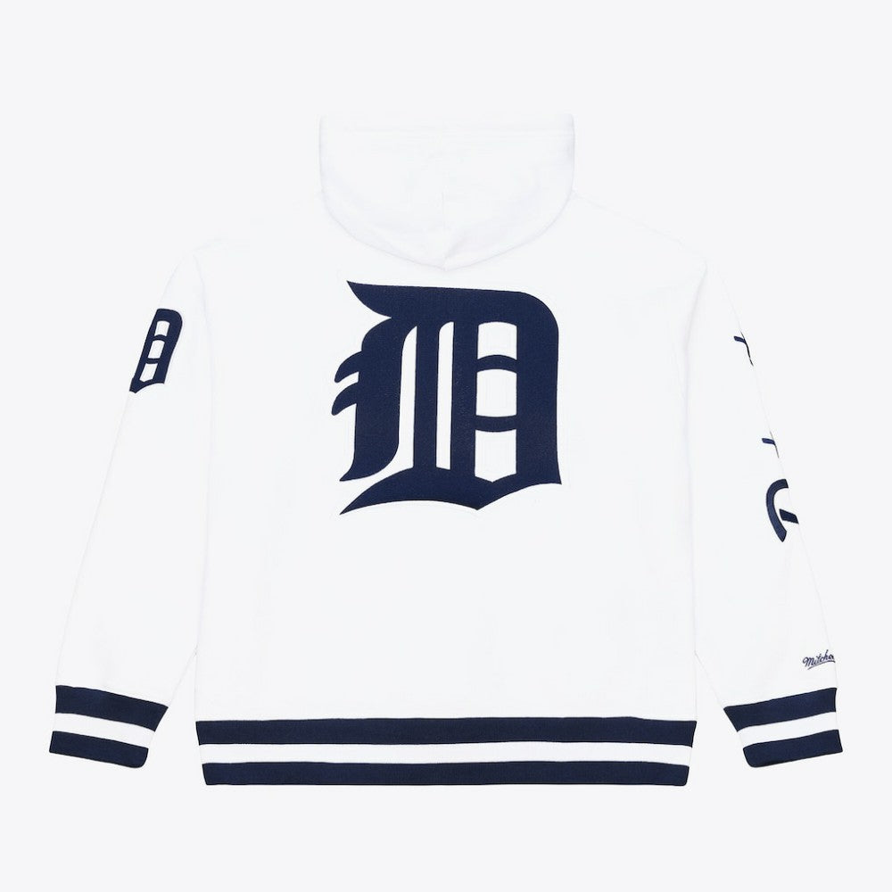 Detroit Tigers Cooperstown Collection Fleece Hoodie - White | Mitchell & Ness