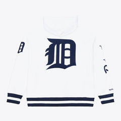 Detroit Tigers Cooperstown Collection Fleece Hoodie - White | Mitchell & Ness