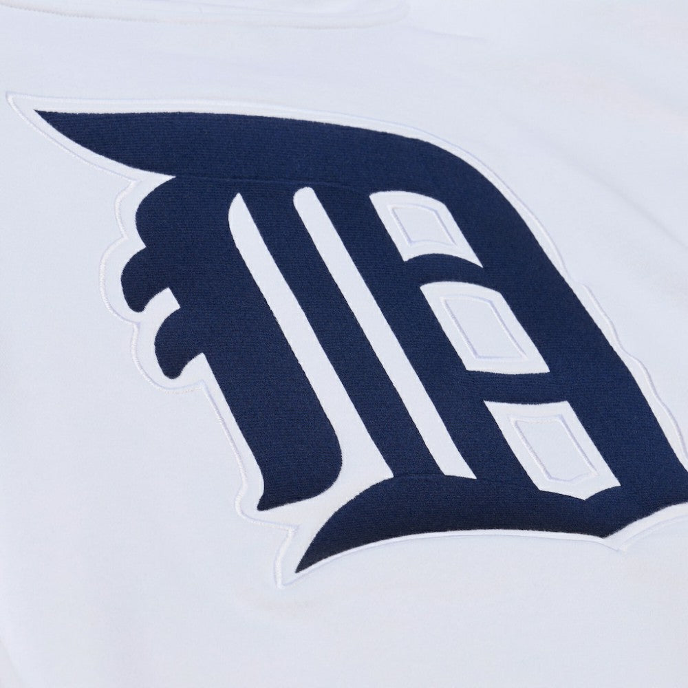 Detroit Tigers Cooperstown Collection Fleece Hoodie - White | Mitchell & Ness