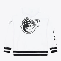 Baltimore Orioles Cooperstown Collection Fleece Hoodie - White | Mitchell & Ness