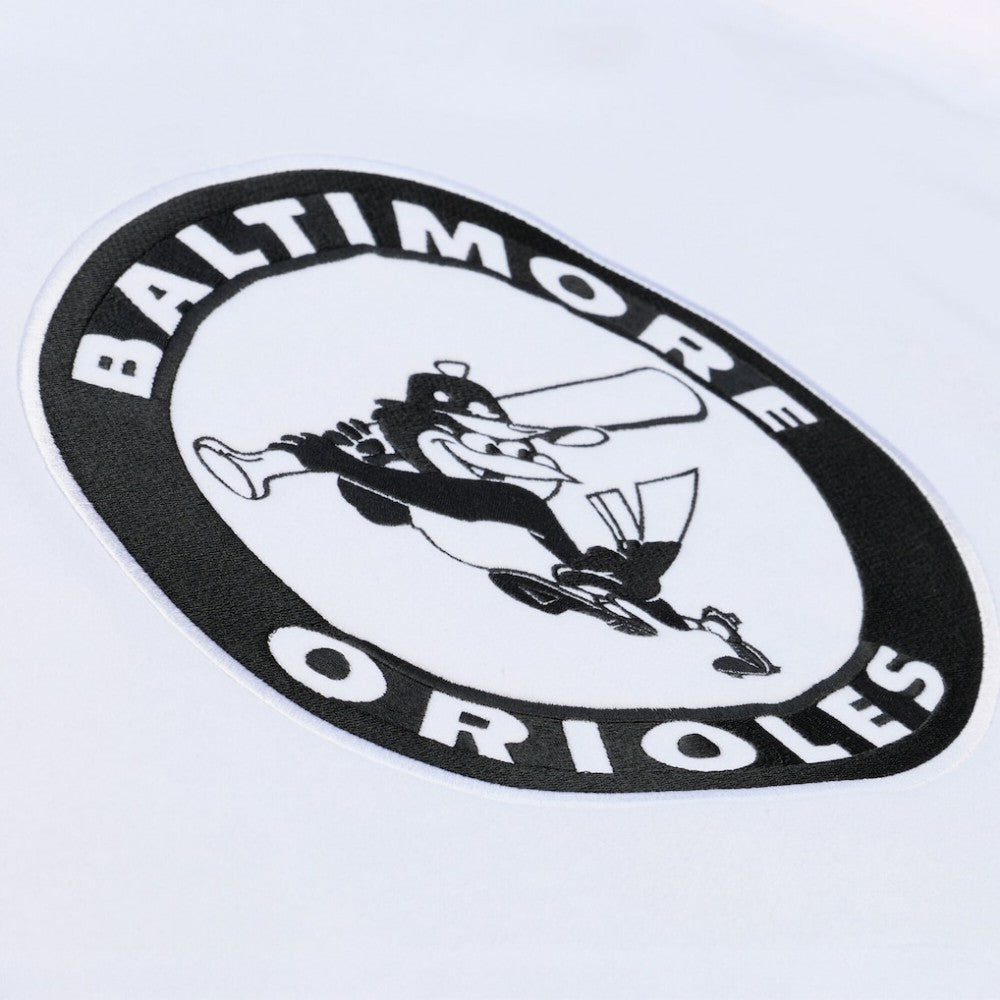 Baltimore Orioles Cooperstown Collection Fleece Hoodie - White | Mitchell & Ness