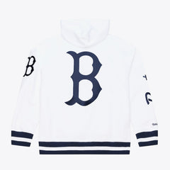 Boston Red Sox Cooperstown Collection Fleece Hoodie - White | Mitchell & Ness