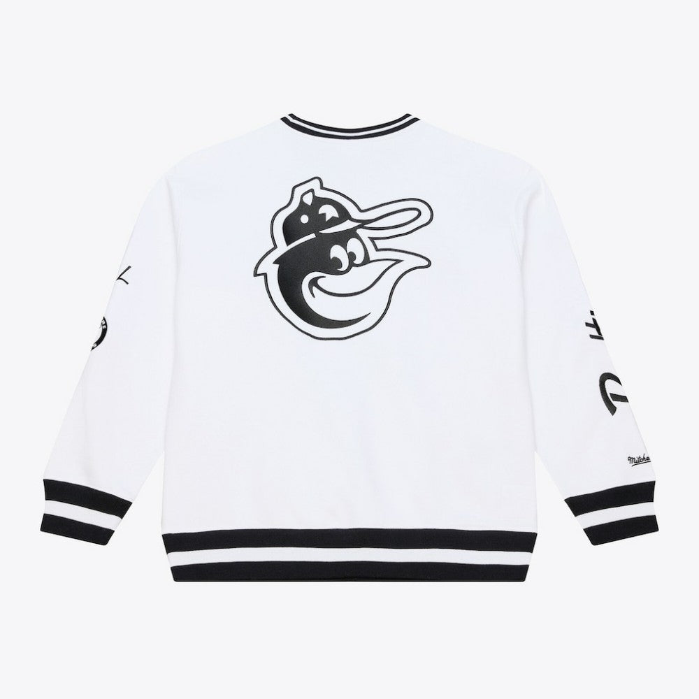 Baltimore Orioles Arctic Fleece Sweatshirt - White | Mitchell & Ness