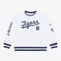 Detroit Tigers Arctic Fleece Sweatshirt - White | Mitchell & Ness