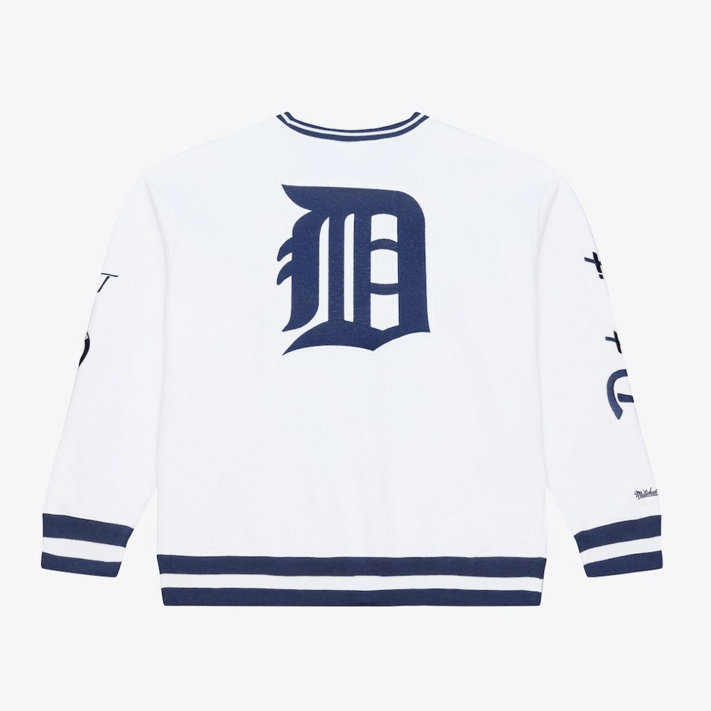 Detroit Tigers Arctic Fleece Sweatshirt - White | Mitchell & Ness