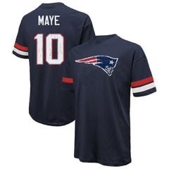 Drake Maye New England Patriots Majestic Threads Oversized T-Shirt - Navy discount