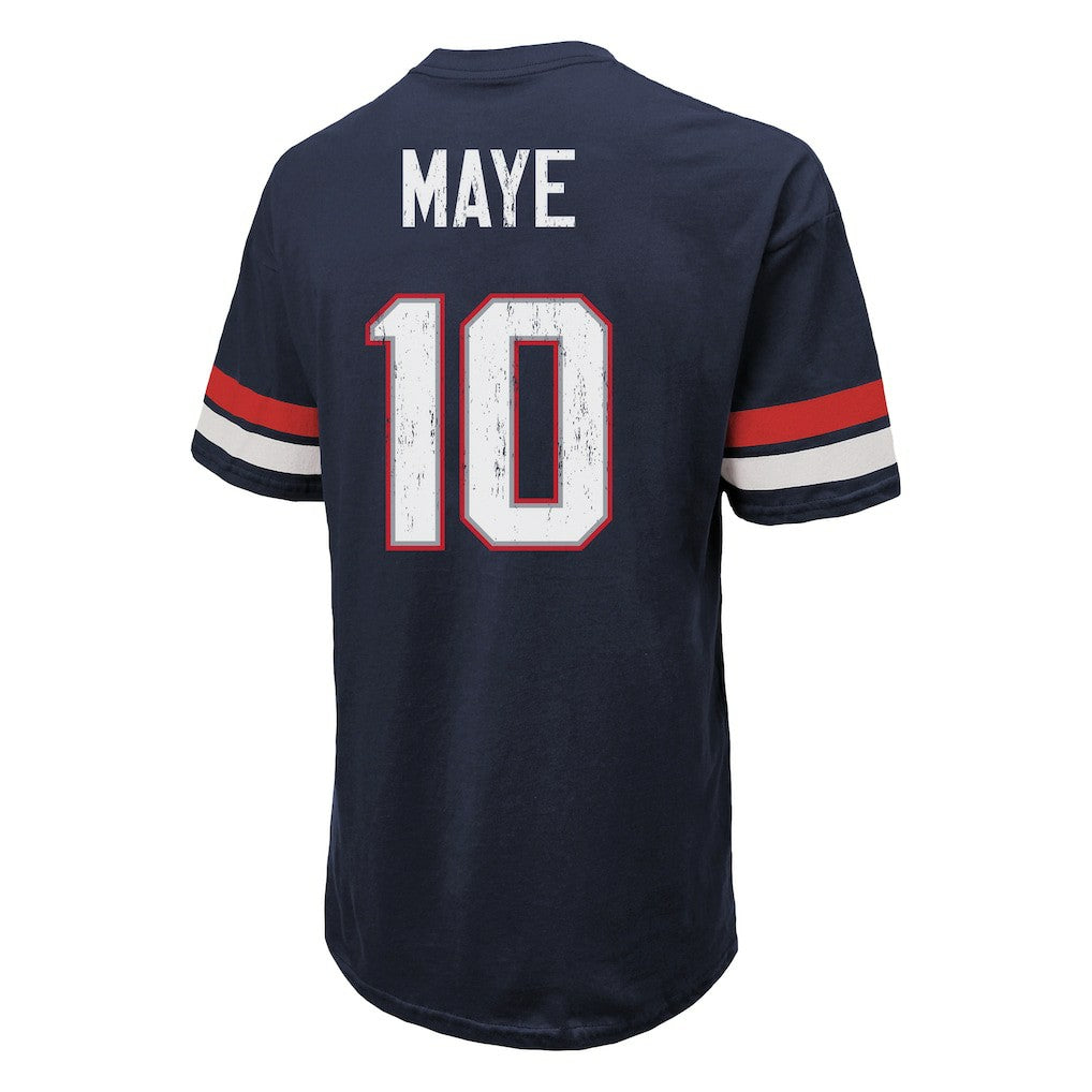 Drake Maye New England Patriots Majestic Threads Oversized T-Shirt - Navy discount