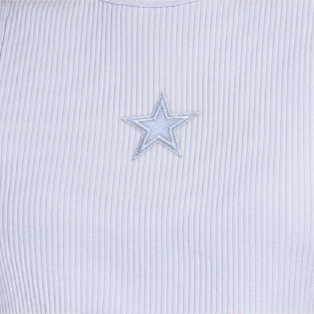 Dallas Cowboys Starter Women's Travel Pastels Cropped Tank - Light Blue sale