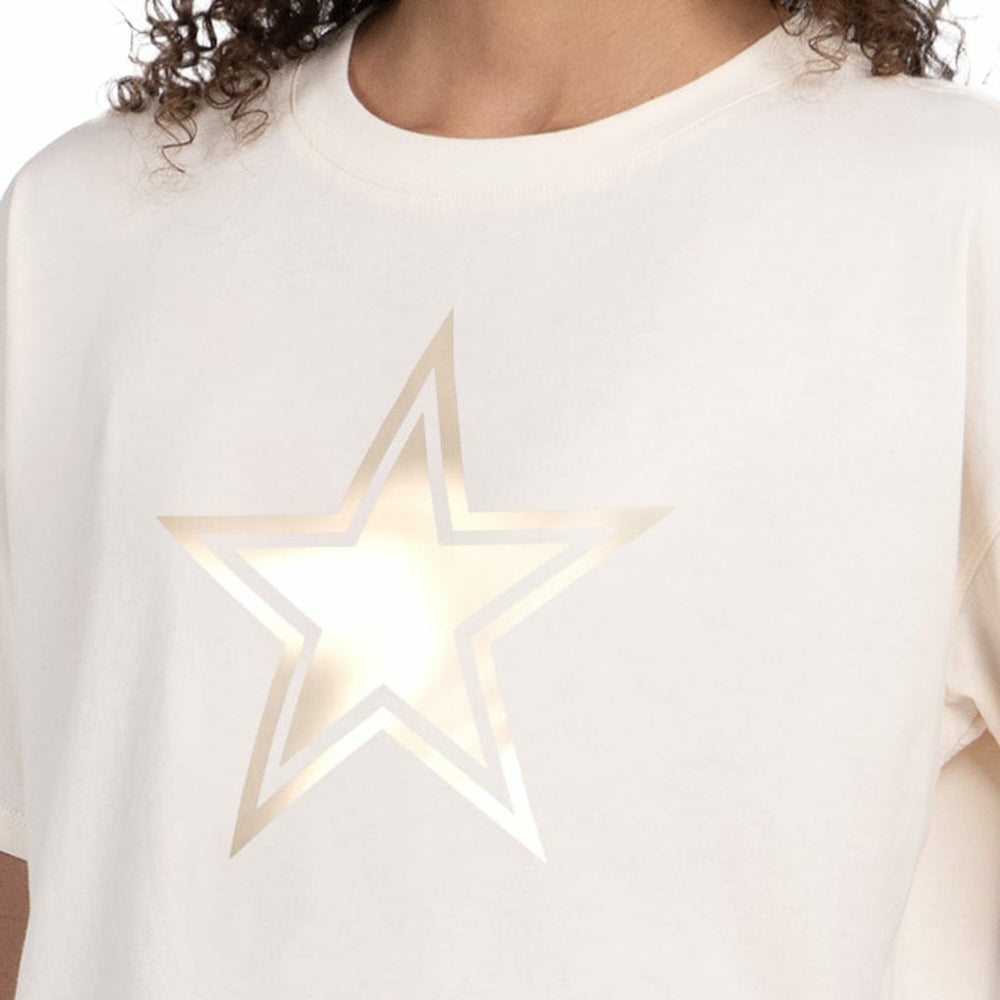 Dallas Cowboys Starter Women's Pastel Travel Boxy Cropped T-Shirt - Cream for sale