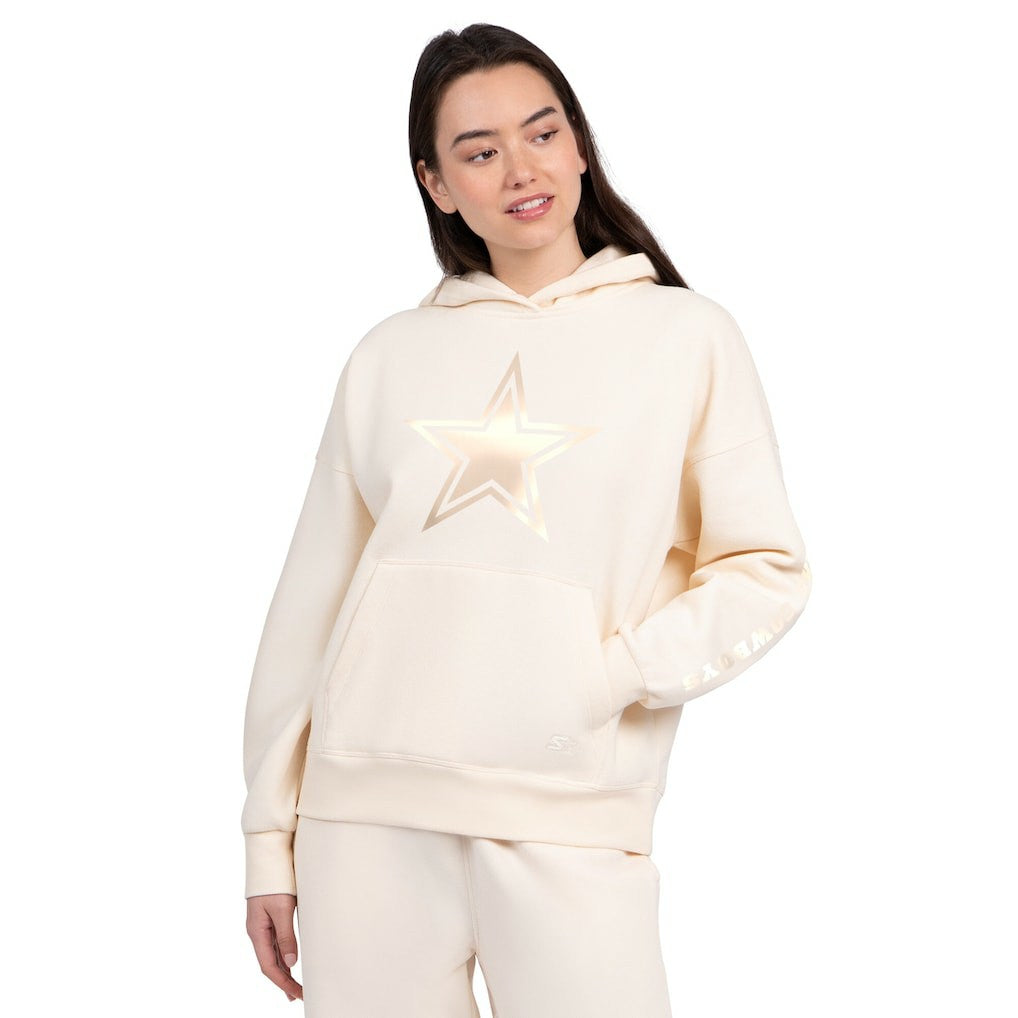 Dallas Cowboys Starter Women's Pastels Relaxed Travel Hoodie - Cream outlet