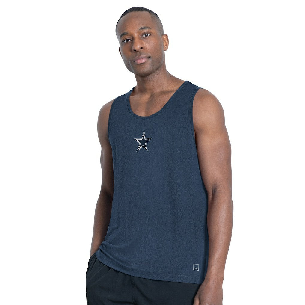 Dallas Cowboys MSX by Michael Strahan Energy Scoop Neck Tank Top - Navy sale