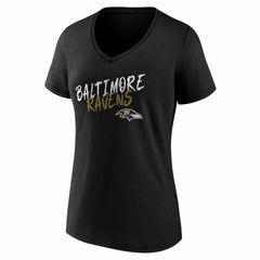 Baltimore Ravens Women's Hustle V-Neck T-Shirt - Black on sale