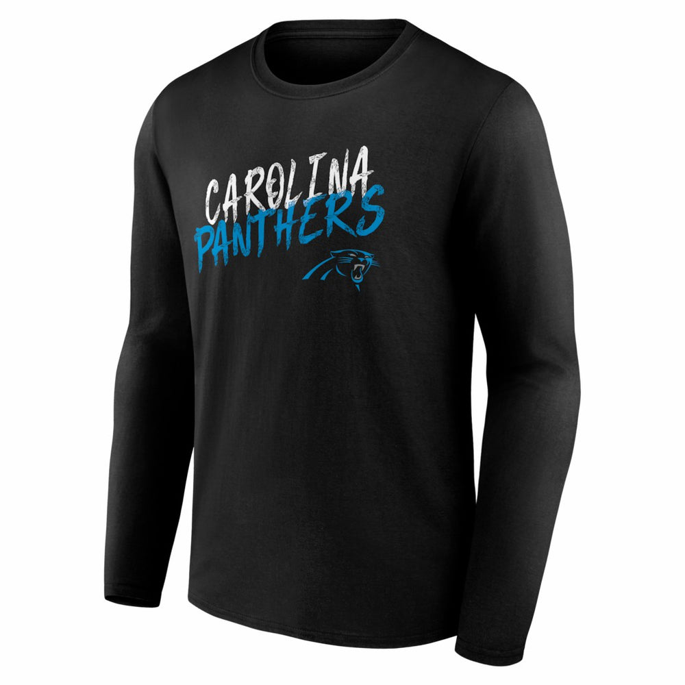 Carolina Panthers Hustle Long Sleeve T-Shirt - Black discount