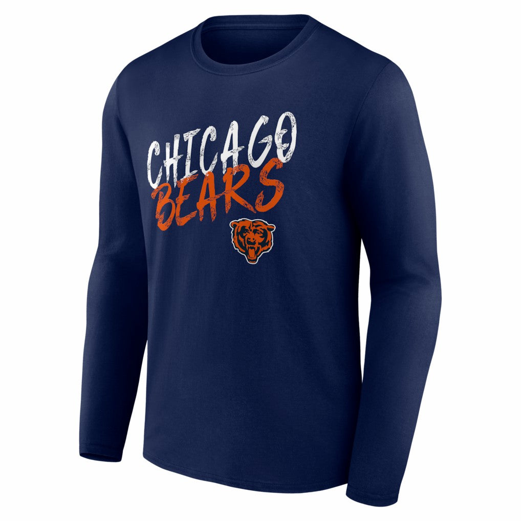 Chicago Bears Hustle Long Sleeve T-Shirt - Navy on sale