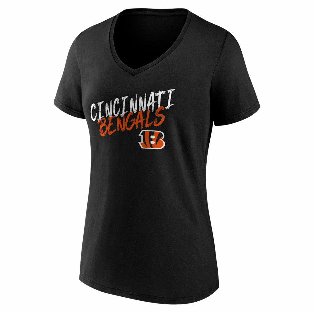 Cincinnati Bengals Women's Hustle V-Neck T-Shirt - Black sale