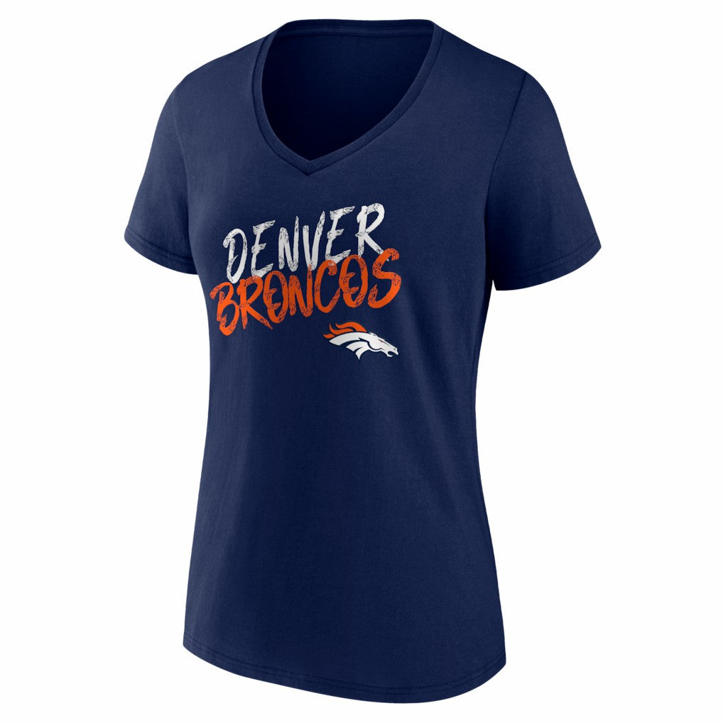 Denver Broncos Women's Hustle V-Neck T-Shirt - Navy outlet