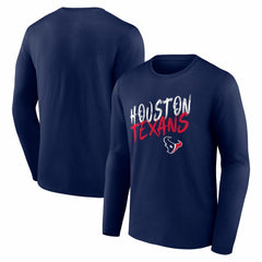 Houston Texans Hustle Long Sleeve T-Shirt - Navy for sale