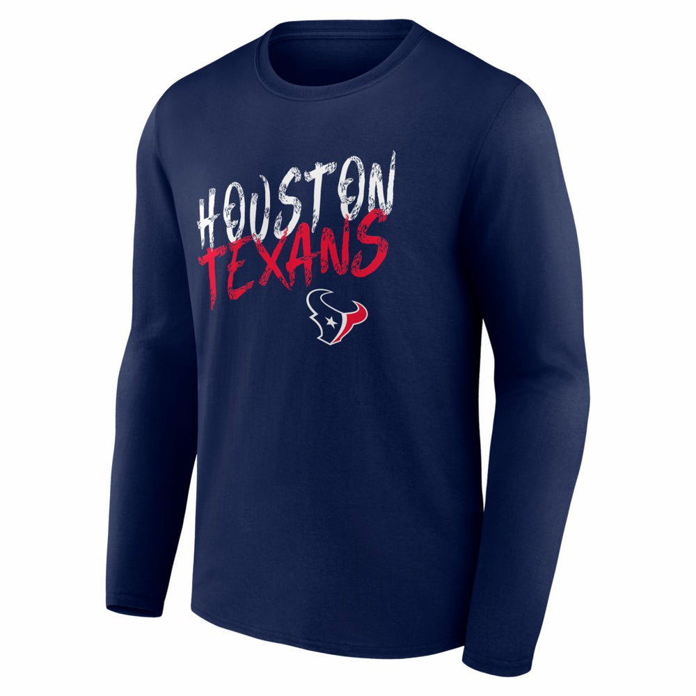 Houston Texans Hustle Long Sleeve T-Shirt - Navy for sale