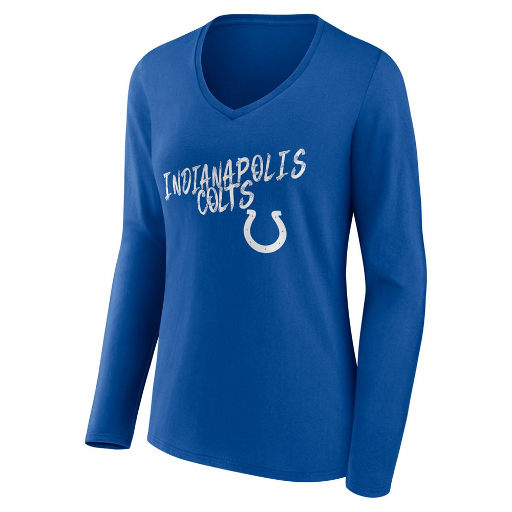 Indianapolis Colts Women's Hustle Long Sleeve V-Neck T-Shirt - Royal online