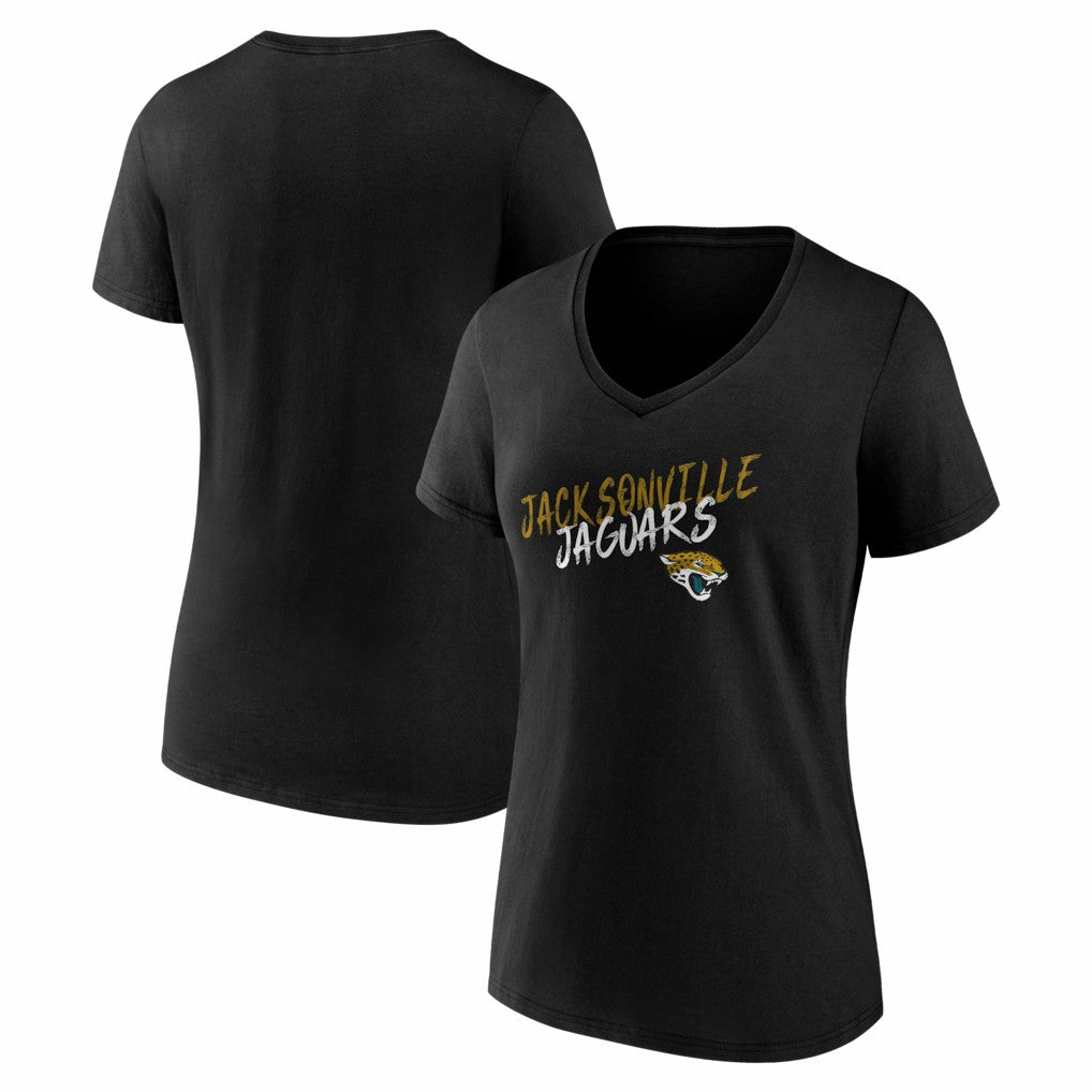 Jacksonville Jaguars Women's Hustle V-Neck T-Shirt - Black outlet