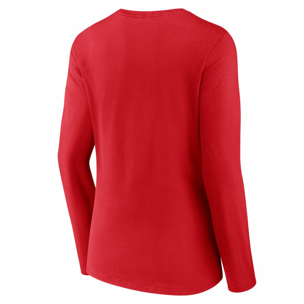 Kansas City Chiefs Women's Hustle Long Sleeve V-Neck T-Shirt - Red sale