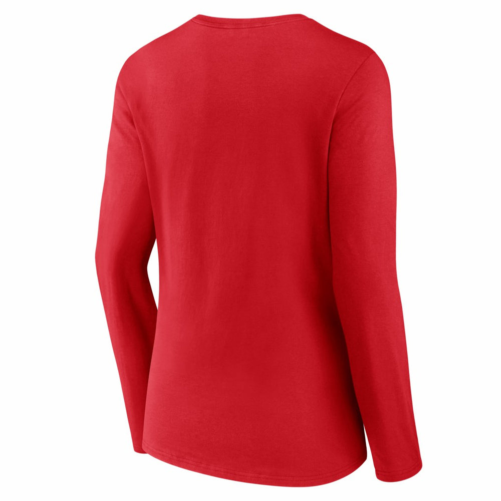 Kansas City Chiefs Women's Hustle Long Sleeve V-Neck T-Shirt - Red sale