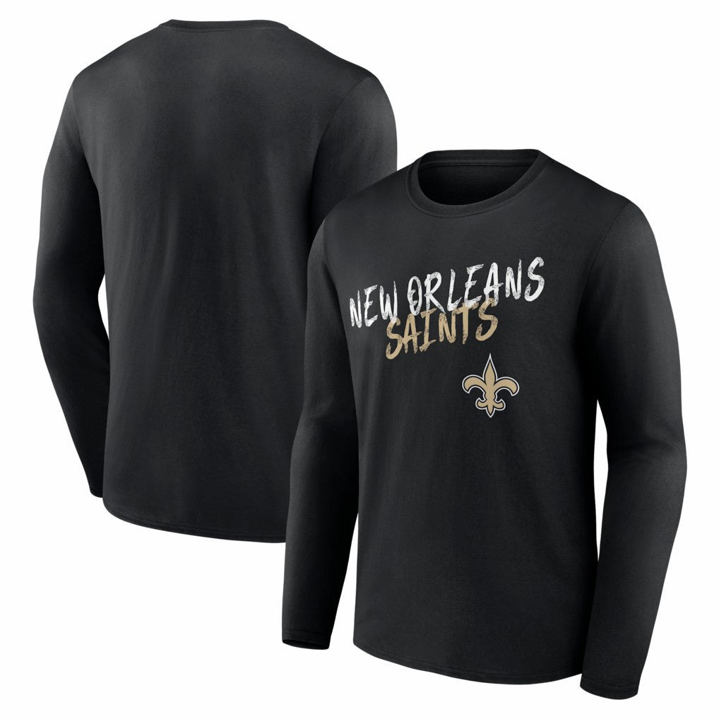 New Orleans Saints Hustle Long Sleeve T-Shirt - Black discount