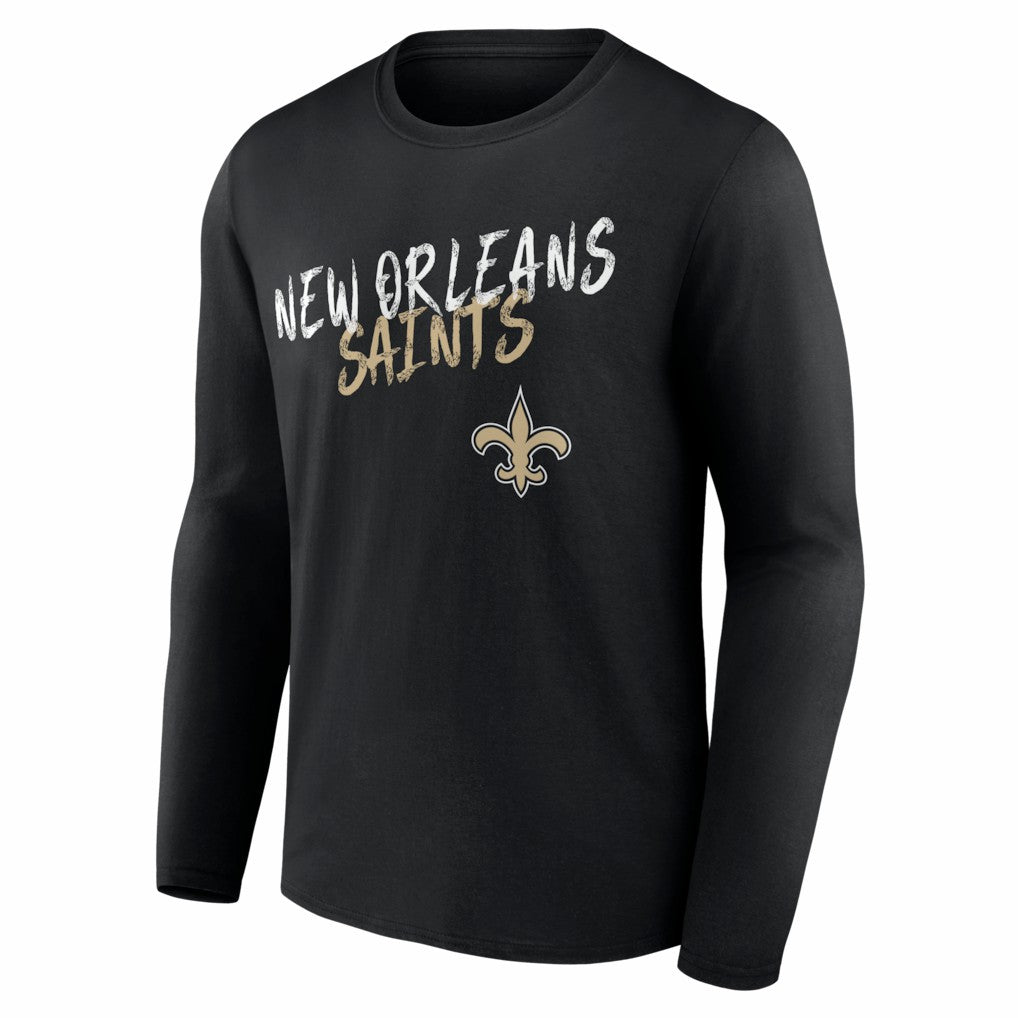 New Orleans Saints Hustle Long Sleeve T-Shirt - Black discount