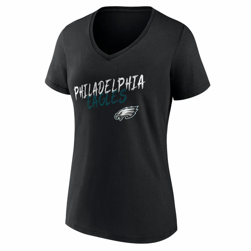 Philadelphia Eagles Women's Hustle V-Neck T-Shirt - Black sale