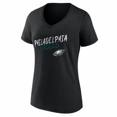 Philadelphia Eagles Women's Hustle V-Neck T-Shirt - Black sale