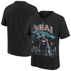 Shai Gilgeous-Alexander Oklahoma City Thunder Youth City Edition Player T-Shirt - Black | Nike cheap