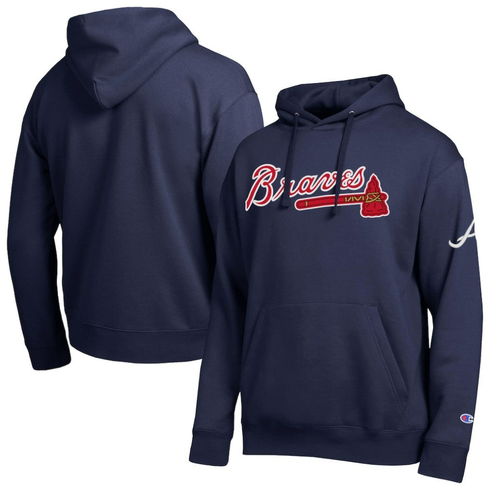 Atlanta Braves Champion All Star Wordmark Hoodie - Navy