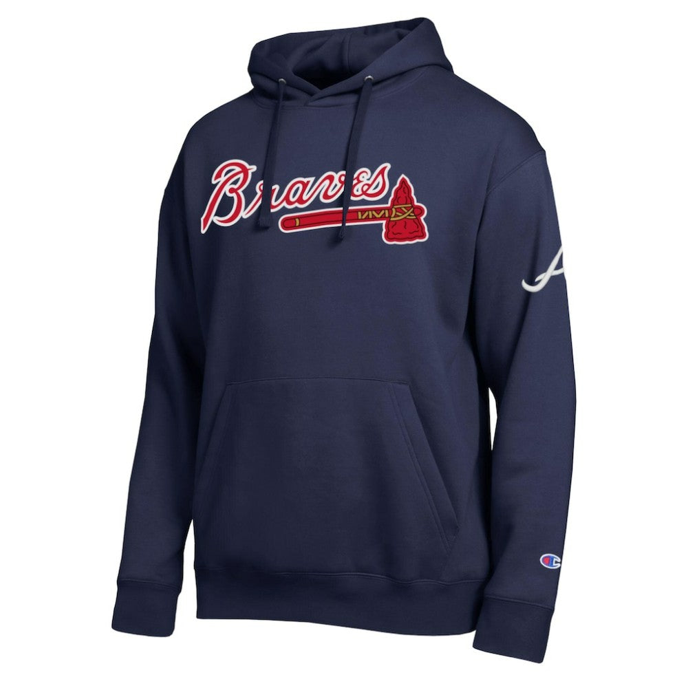 Atlanta Braves Champion All Star Wordmark Hoodie - Navy