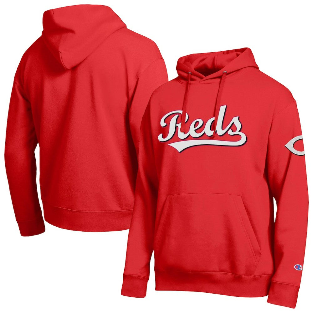 Cincinnati Reds Champion All Star Wordmark Hoodie - Red
