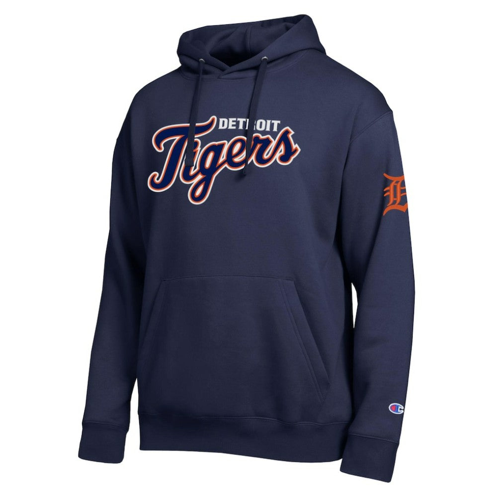 Detroit Tigers Champion All Star Wordmark Hoodie - Navy