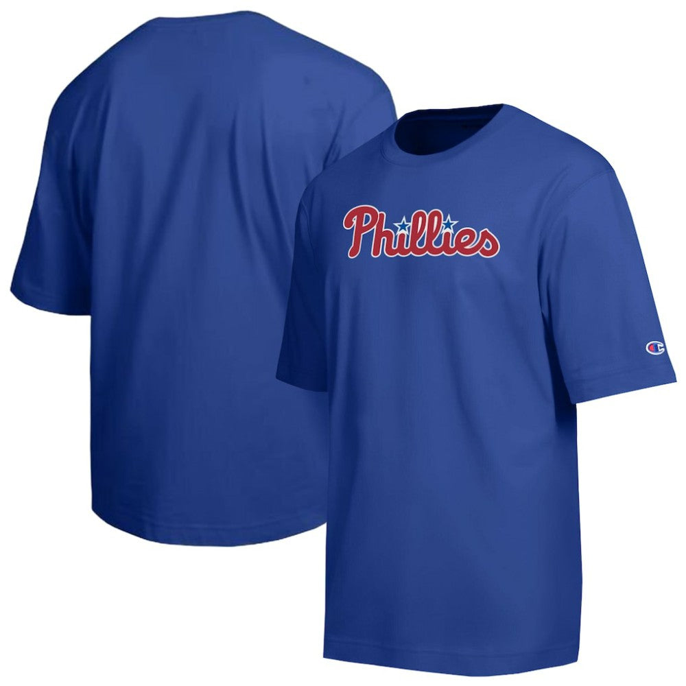 Philadelphia Phillies Champion All Star Chenille Wordmark T-Shirt - Royal