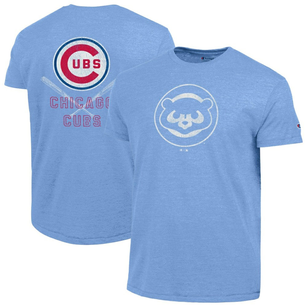 Chicago Cubs Champion Tri-Blend T-Shirt - Light Blue