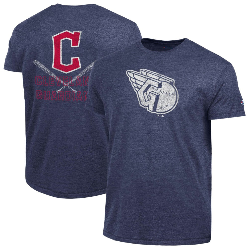 Cleveland Guardians Champion Tri-Blend T-Shirt - Navy