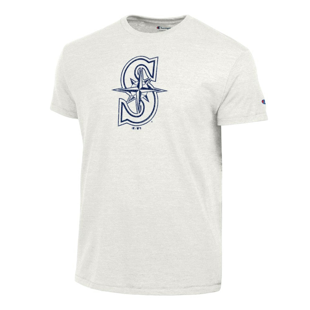 Seattle Mariners Champion Tri-Blend T-Shirt - Heather White