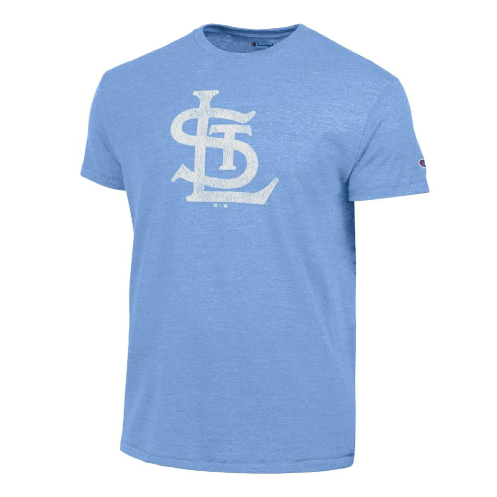 St. Louis Cardinals Champion Tri-Blend T-Shirt - Heather Light Blue
