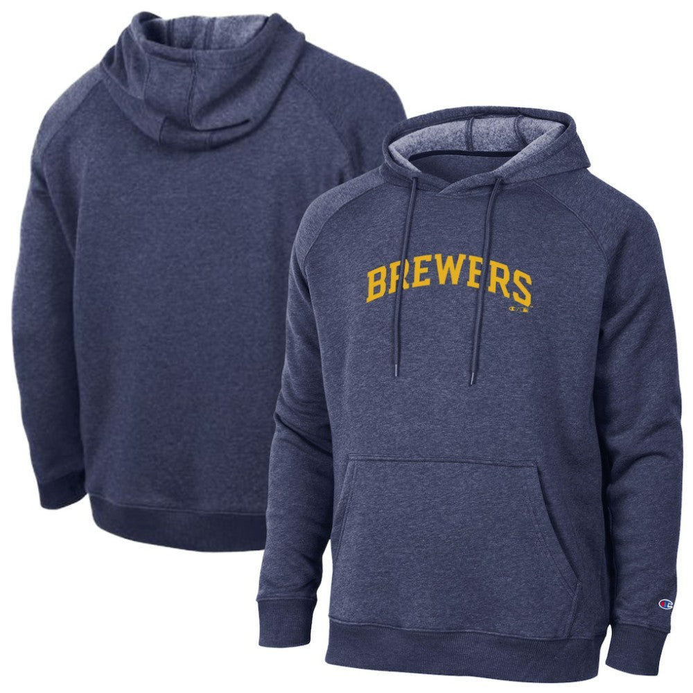Milwaukee Brewers Champion Triumph Tri-Blend Raglan Hoodie - Navy
