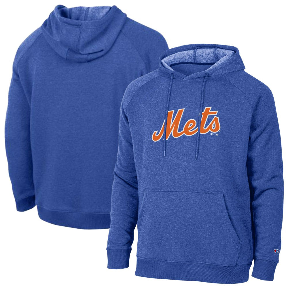 New York Mets Champion Triumph Tri-Blend Raglan Hoodie - Royal