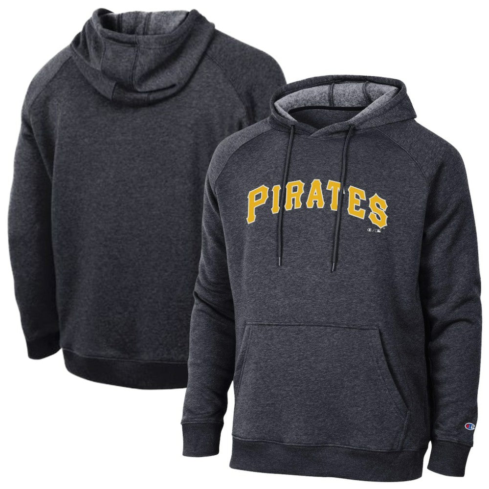 Pittsburgh Pirates Champion Triumph Tri-Blend Raglan Hoodie - Black