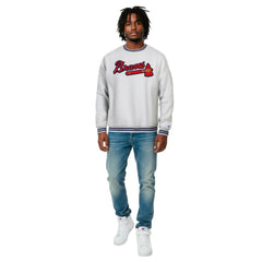 Atlanta Braves Champion Reverse Weave Sweatshirt - Heather Gray