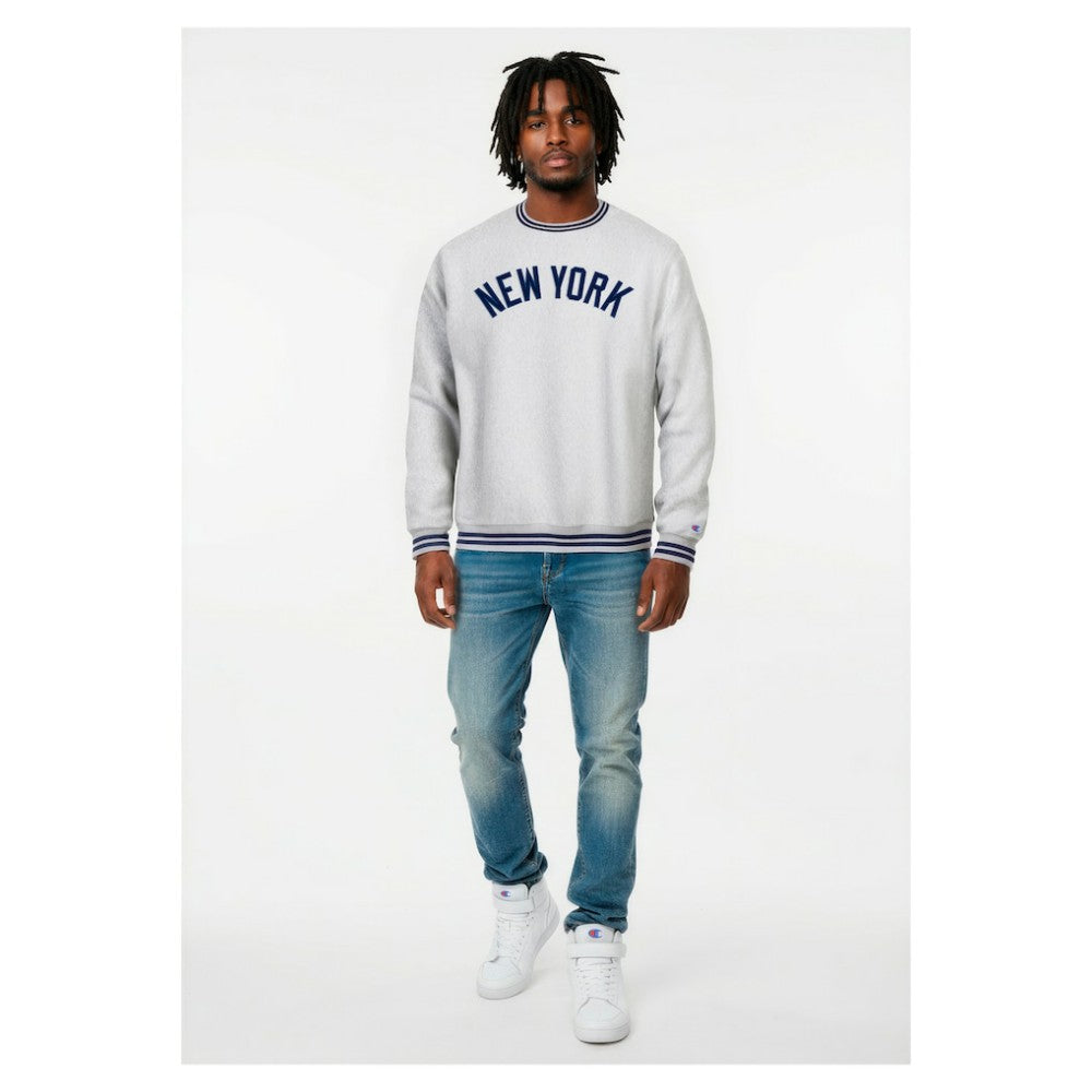 New York Yankees Champion Reverse Weave Sweatshirt - Heather Gray